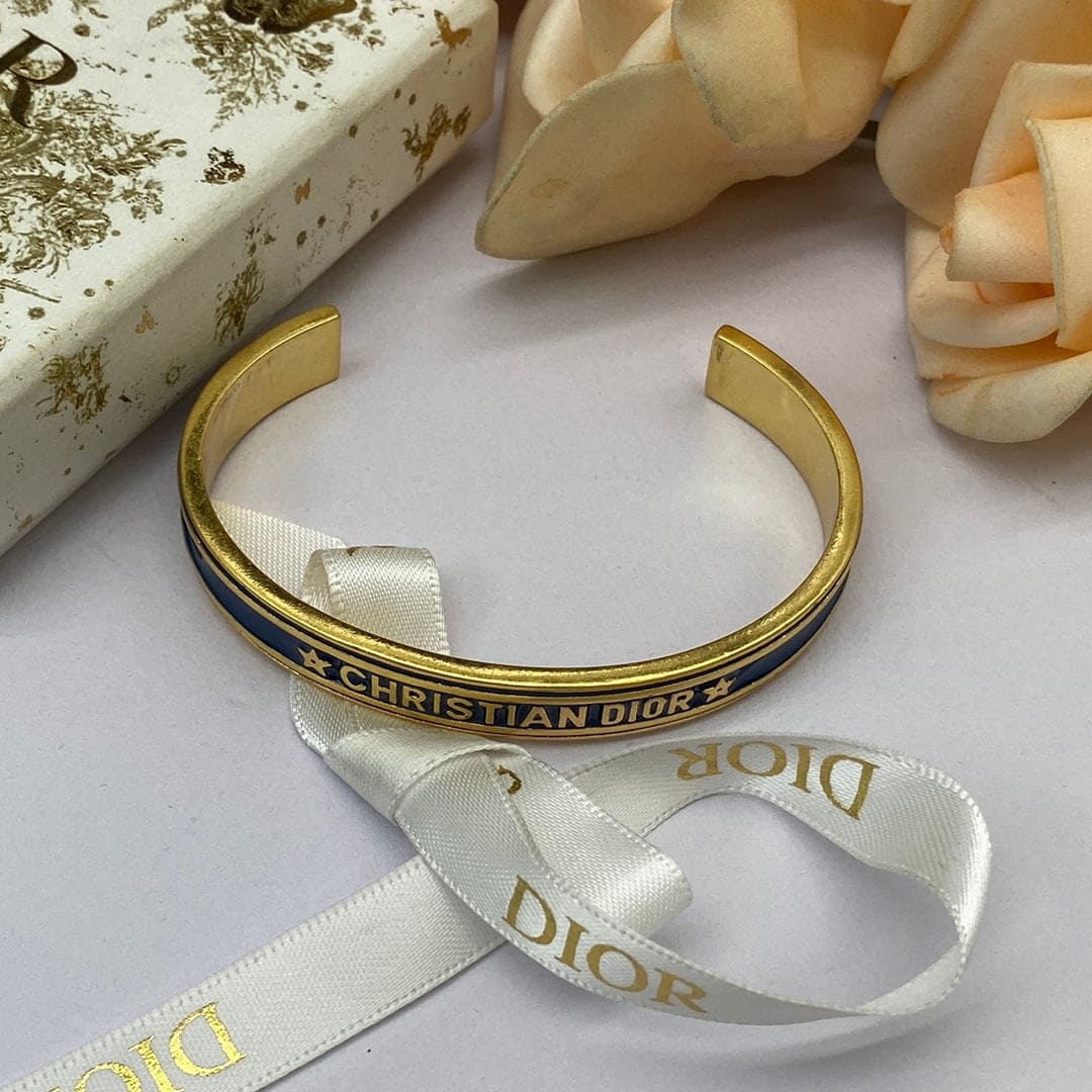 18K CD Black Code Bangle Bracelet