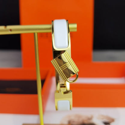 18K Clic Cadenas White H Bracelet