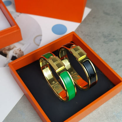 18K Clic Cadenas Black H Bracelet