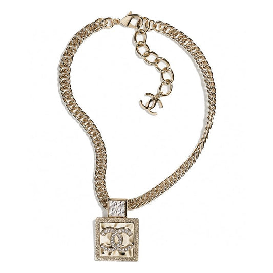 18K CHANEL Metal & Diamant¨¦s Pendant Necklace
