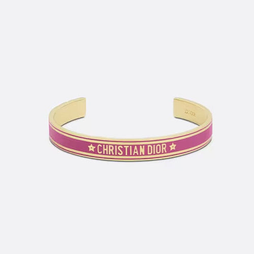 18K Dior Pink Code Bangle Bracelet