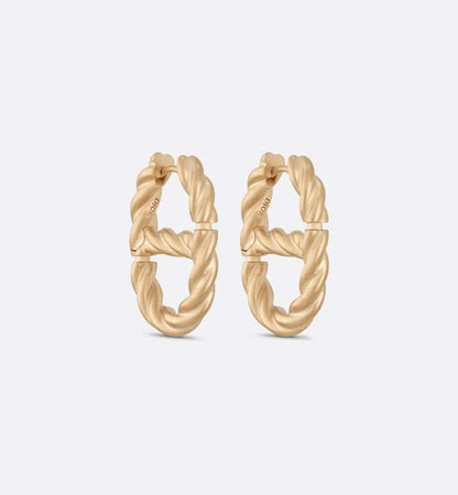 18K CD Navy Earrings