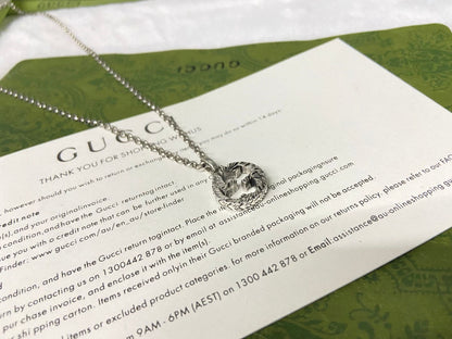 Double G Interlocking G Pendant Necklace