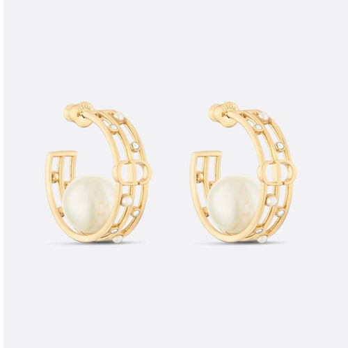 18K CD D-Backstage Pearl Earrings