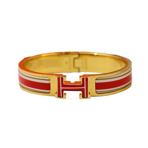 18K Clic H Red & White Bracelet