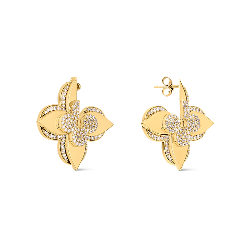 18K Louis Medaillon Earrings