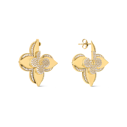 18K Louis Medaillon Earrings