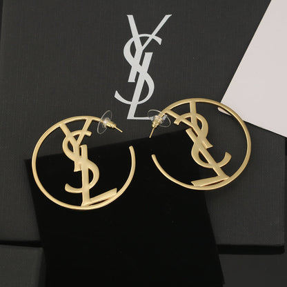 18K Saint Monogram Earrings