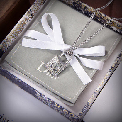 18K CD Lock Necklace