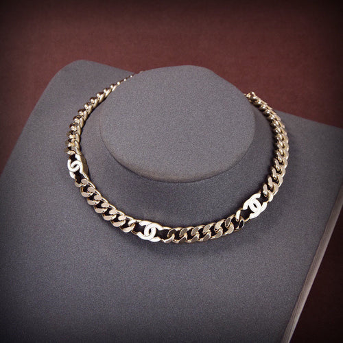 18K CHANEL CC Crystals Choker Necklace