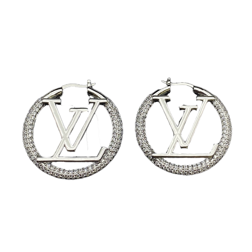 18K Louis Louise Hoop Diamond Earrings