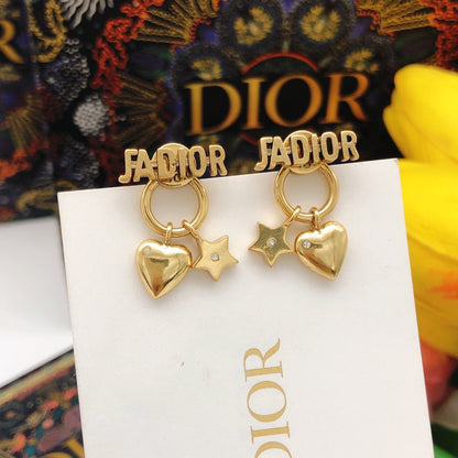 18K CD J'Adior Star Earrings