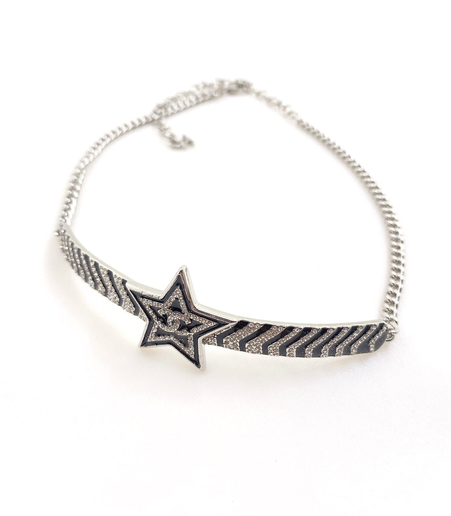 18K CC Star Diamonds Necklace