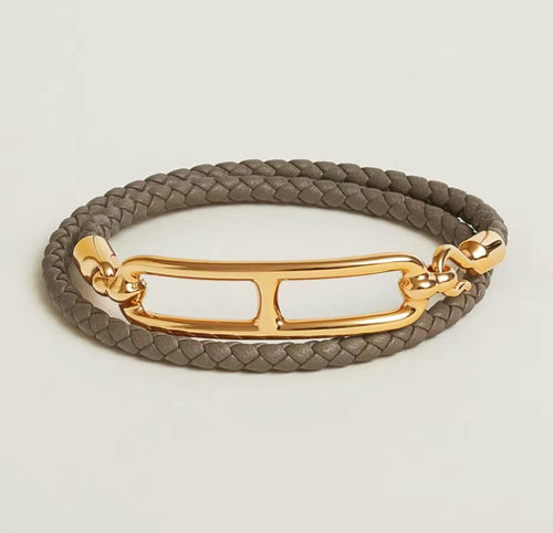 18K Roulis Double Tour Grey H Bracelet