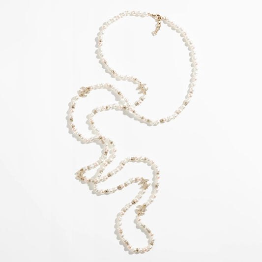 18K CHANEL CC Pearl Choker Necklace