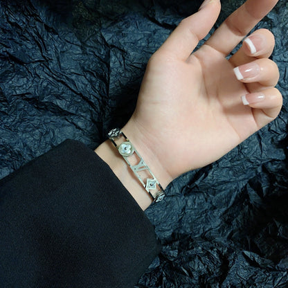 18K Louis Crystal Studded Bracelet