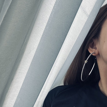 18K Triomphe Gourmette Crystals Earring