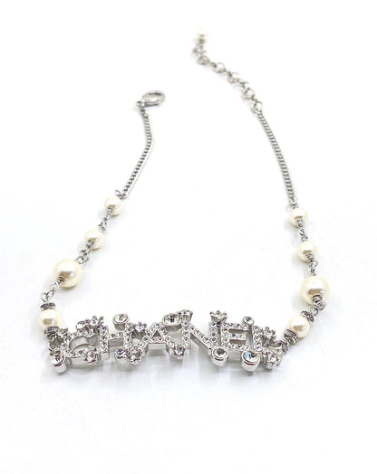 18K CC Crystals Necklace