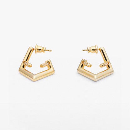 18K F First Earrings