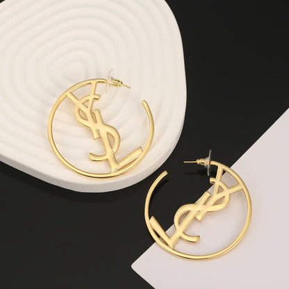 18K Saint Monogram Earrings