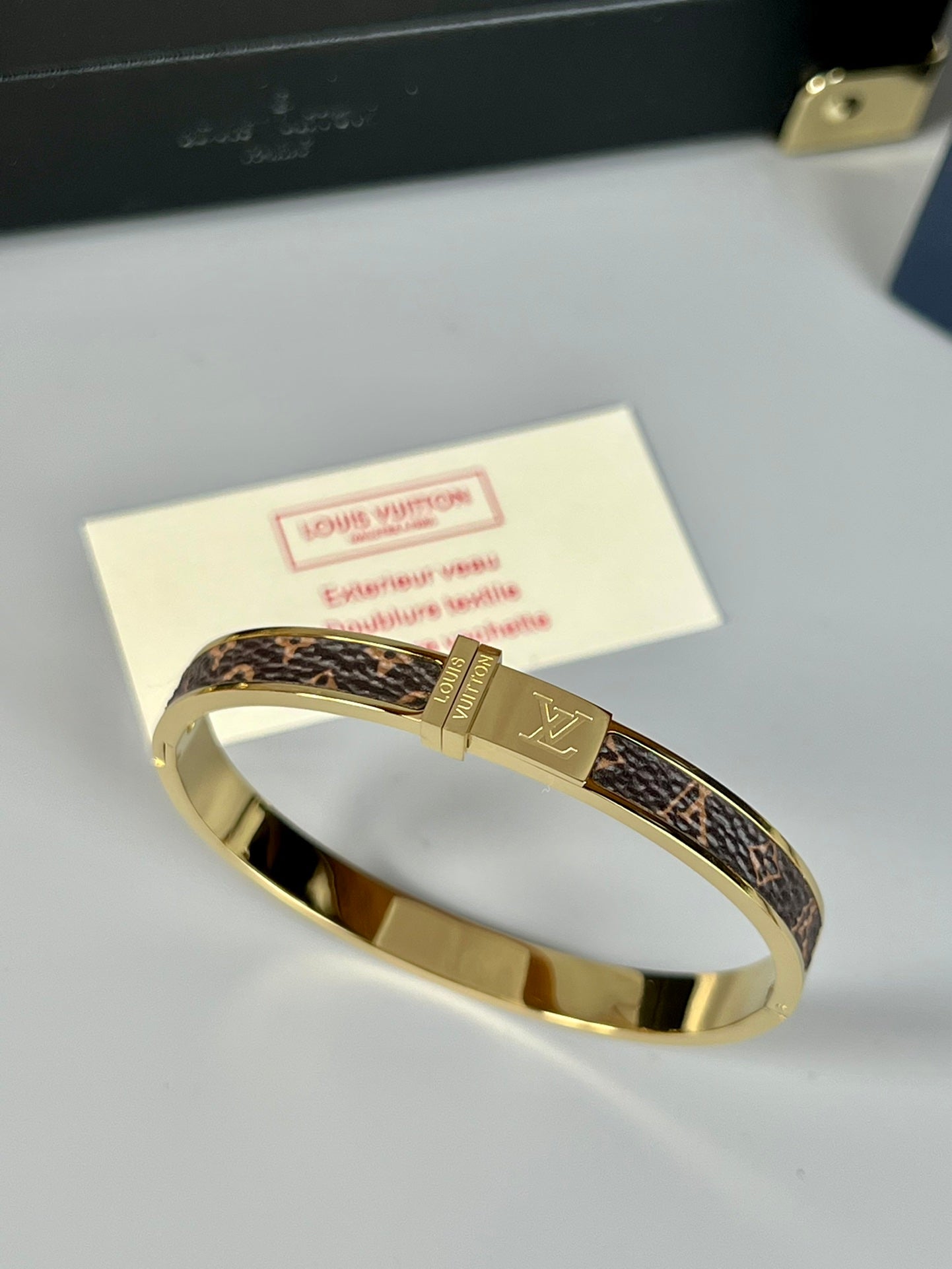 18K Louis Leather Bracelet