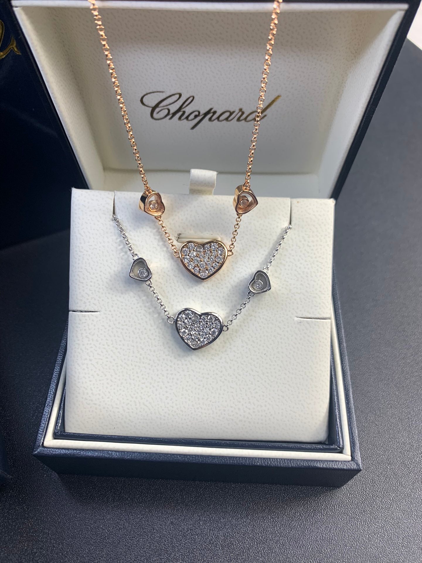 18K Happy Heart Diamonds Necklace