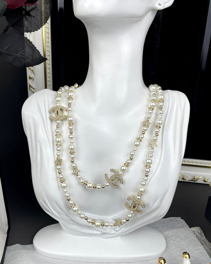 18K CC Pearls Necklace