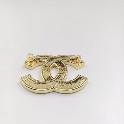 18K CC Black Brooch