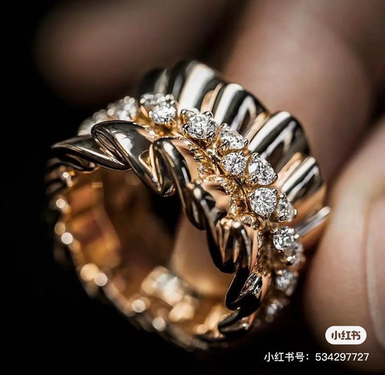 18K CD Archi Bar en Corolle Bague Ring