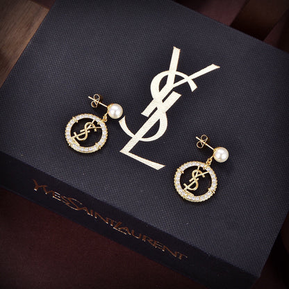 18K Saint Circle Diamonds Earrings