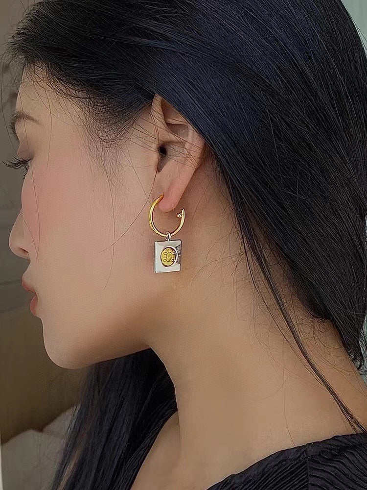 18K Triomphe Hoops Earrings