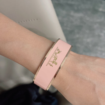 18K Enamel Cal¨¨che Wide Bangle H Bracelet