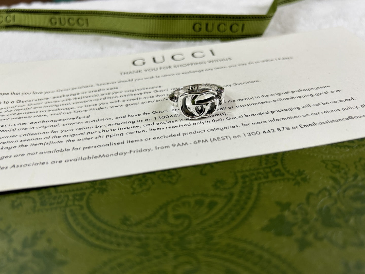 Double G Marmont Key Open Ring