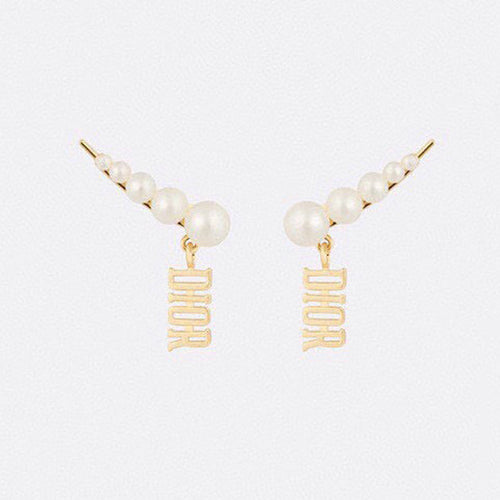 18K Dior Revolution Resin Pearls Earrings