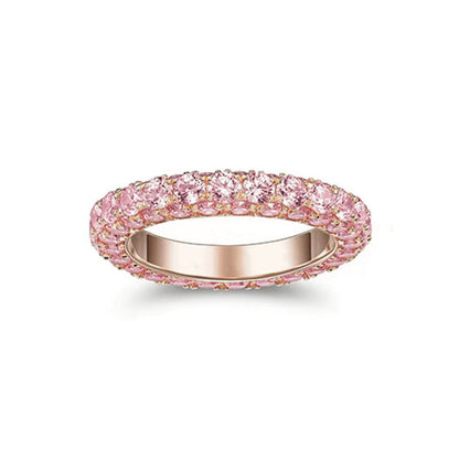 18K T Pink Crystal Ring