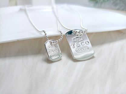 18K T 1837 Tag Pendant Necklace