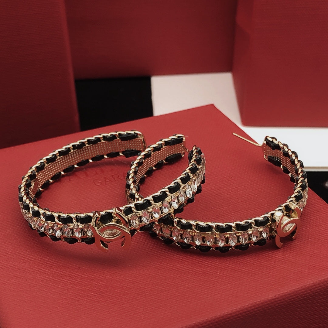 18K CC Strass Earrings