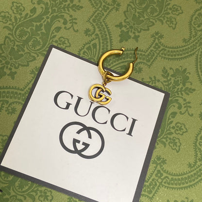 18K Double G Hollow Earrings