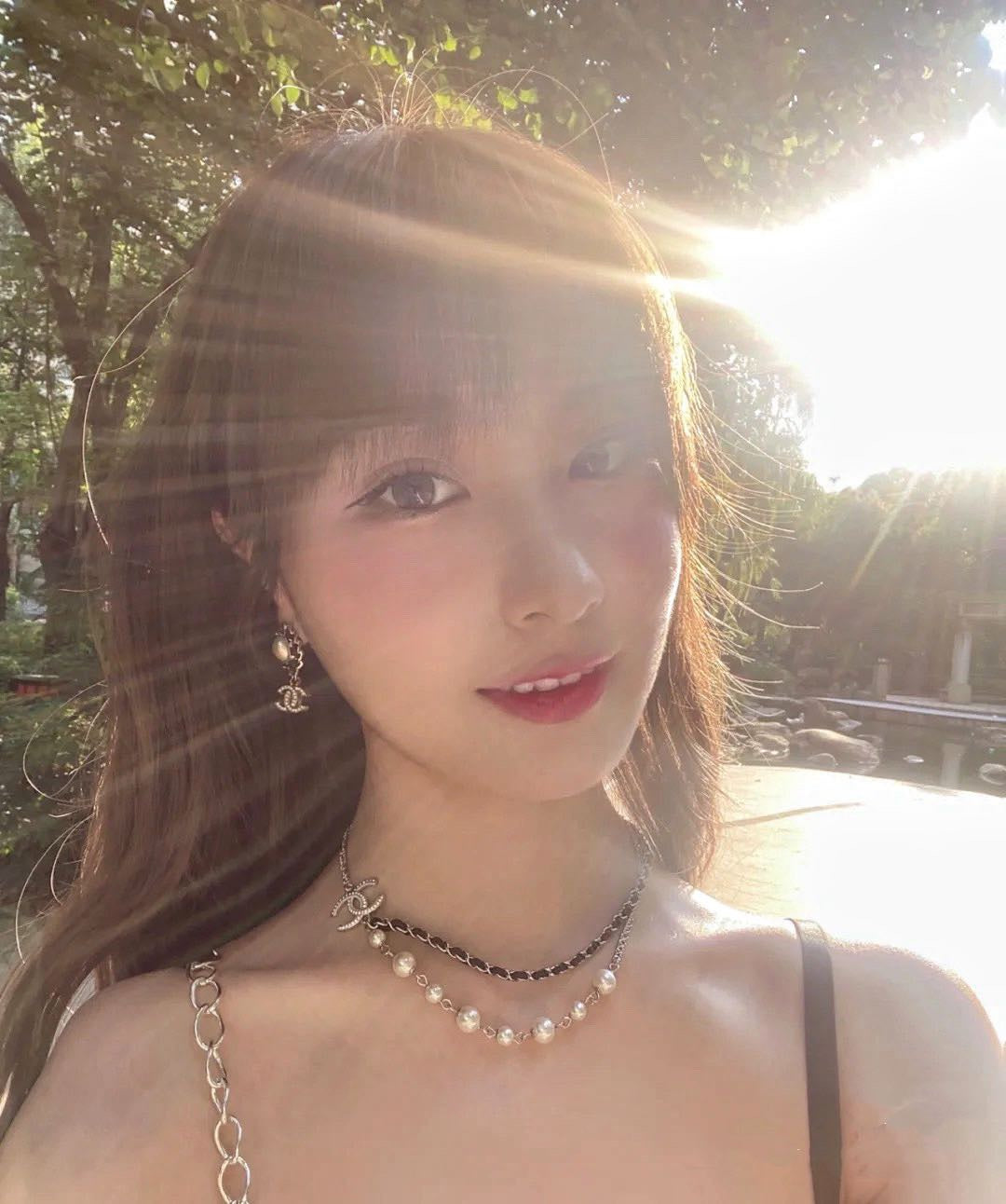 18K CC Pearls & Leather Necklace