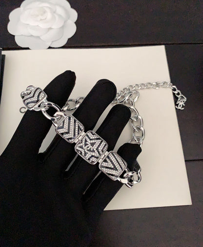 18K CC Star Diamonds Necklace