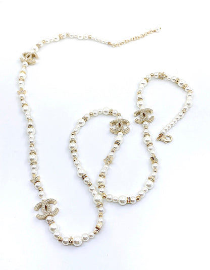18K CC Pearls Necklace