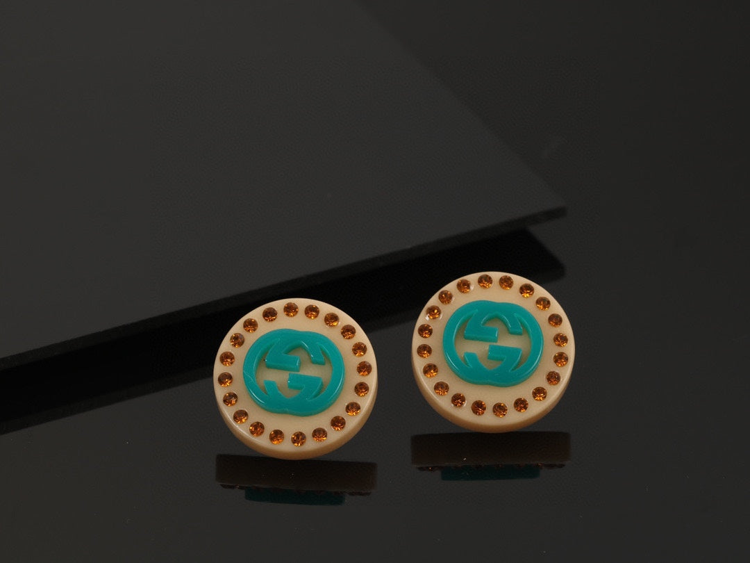 18K Double G Resin Earrings