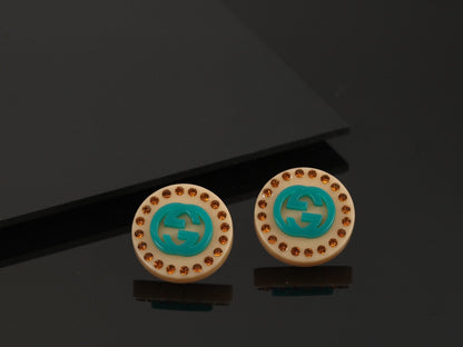 18K Double G Resin Earrings