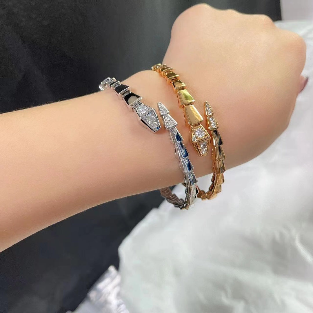 18K BV Serpenti Demi-Pav¨¦ Diamonds Bracelet