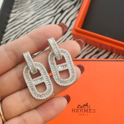 18K Diamonds H Earrings