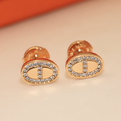 18K Mini Farandole Diamond H Earrings