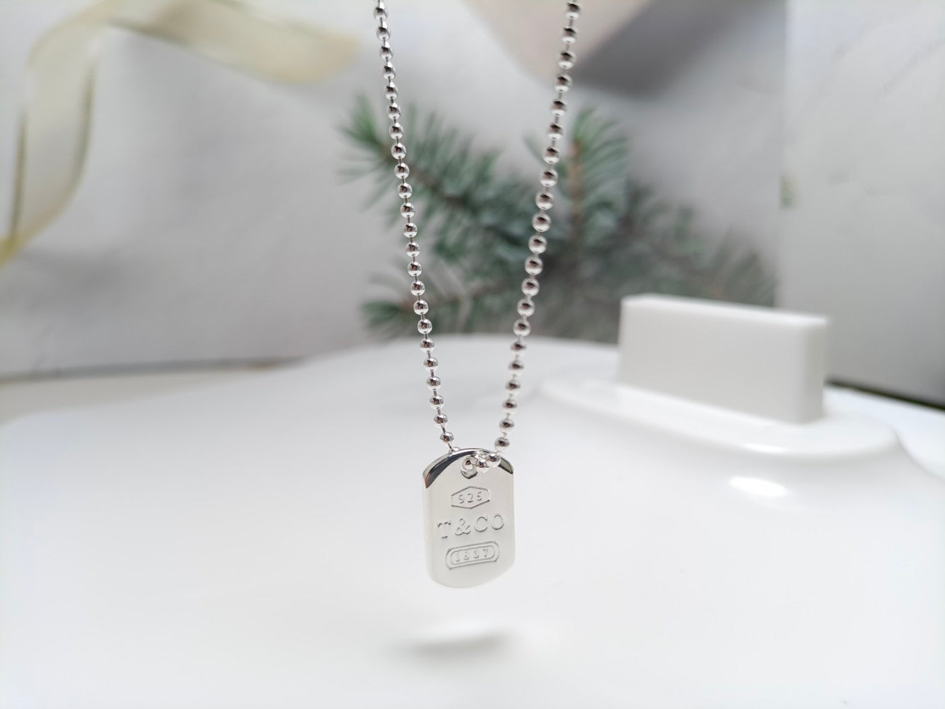 18K T 1837 Tag Pendant Necklace