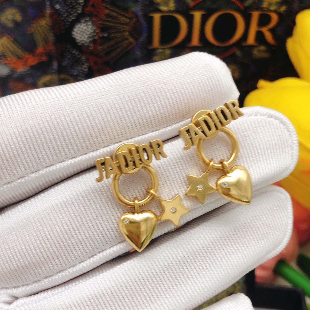 18K CD J'Adior Star Earrings
