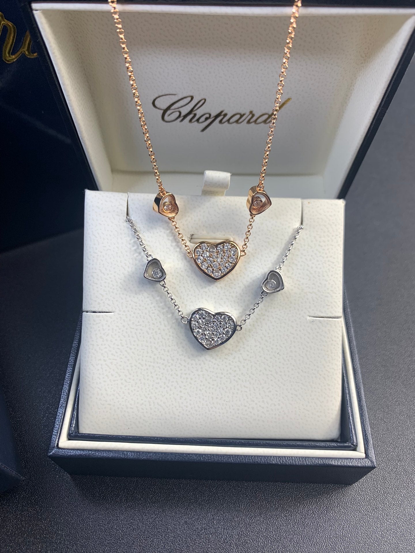 18K Happy Heart Diamonds Necklace