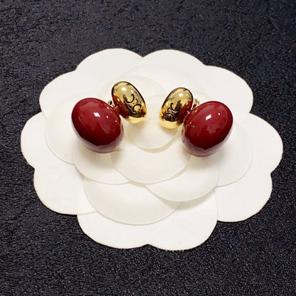 18K Triomphe Red Earrings